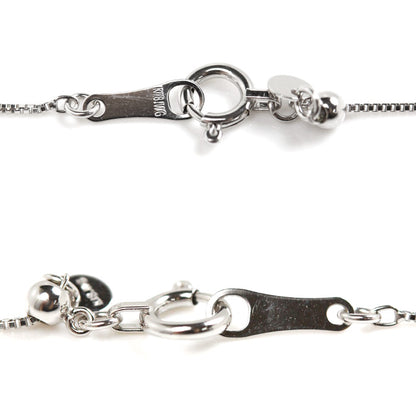 K18WG ホワイトゴールド ネックレス ベネチアン ブルートパーズ5.51ct ダイヤモンド0.06ct 4.5g ～45cm フリーチェーン レディース【中古】【美品】