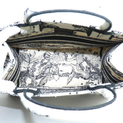 Christian Dior クリスチャンディオール ブックトート スモール トートバッグ ホワイト ブラック M1265ZRHZ M06E レディース【中古】【美品】