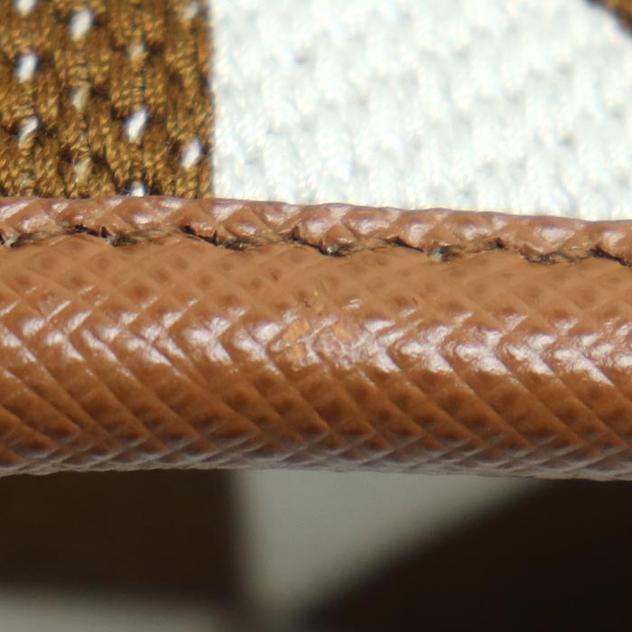 PRADA プラダ シンボル エンブロイダリーファブリック ミニ 2Wayショルダーバッグ ブラウン ホワイト ｍｂｍｂ IC レディース【中古】【美品】