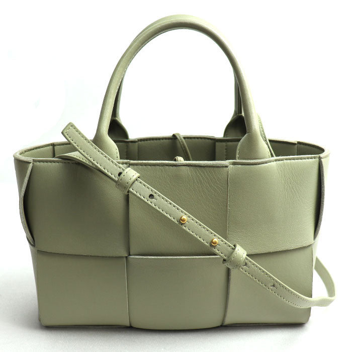 BOTTEGAVENETA ボッテガヴェネタ ミニ アルコ トート 2Wayショルダーバッグ トラバーチン 709337VCQC22916 IC レディース【中古】【美品】