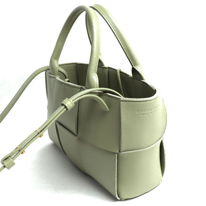 BOTTEGAVENETA ボッテガヴェネタ ミニ アルコ トート 2Wayショルダーバッグ トラバーチン 709337VCQC22916 IC レディース【中古】【美品】