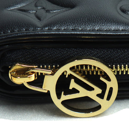 LOUIS VUITTON ルイ・ヴィトン ポルトフォイユ・ルー 二つ折り財布 ブラック M81599 IC レディース【中古】【美品】