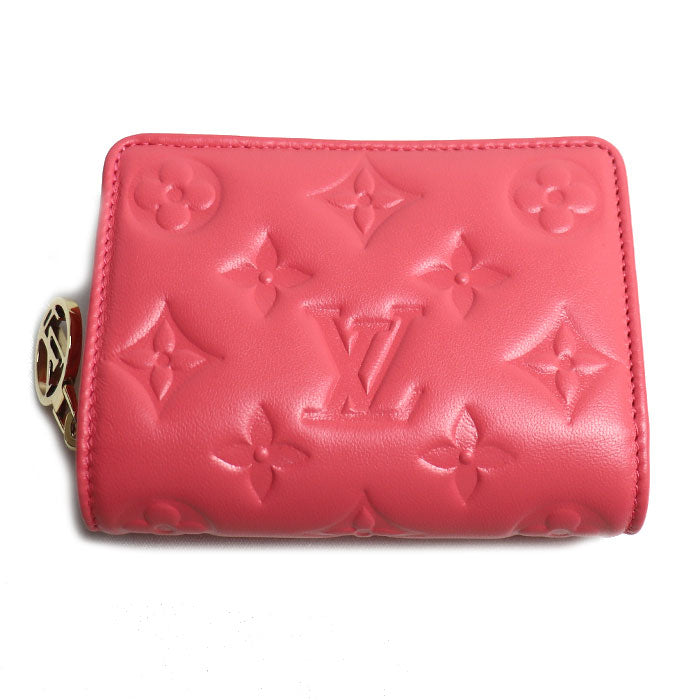 LOUIS VUITTON ルイ・ヴィトン ポルトフォイユ・ルー 二つ折り財布 ピンクスカイ M83105 IC レディース【中古】【極美品】