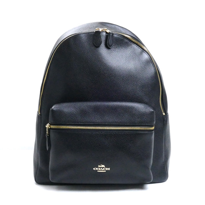 COACH コーチ チャーリー レザー バックパック リュック・デイパック ブラック F38288 レディース【中古】
