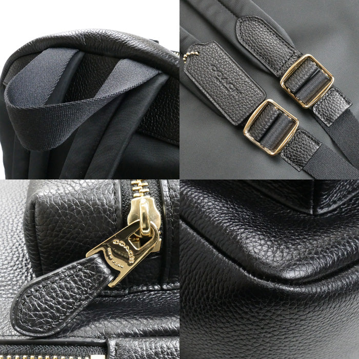 COACH コーチ チャーリー レザー バックパック リュック・デイパック ブラック F38288 レディース【中古】