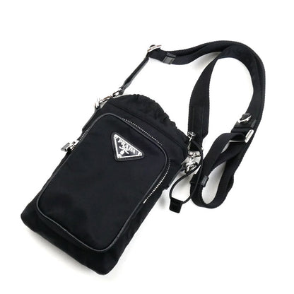 PRADA プラダ Re-Nylon スマートフォンケース ショルダーバッグ ブラック 2ZH155 2DMI F0002 ICチップ ユニセックス【中古】【美品】