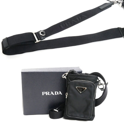 PRADA プラダ Re-Nylon スマートフォンケース ショルダーバッグ ブラック 2ZH155 2DMI F0002 ICチップ ユニセックス【中古】【美品】