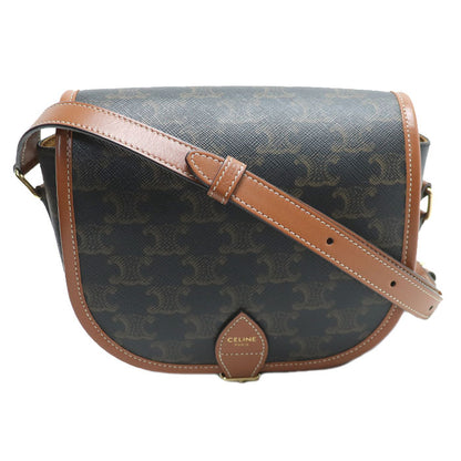 CELINE セリーヌ ミディアム フォルコ ショルダーバッグ ブラウン タン 191502BZJ.04LU レディース【中古】【美品】