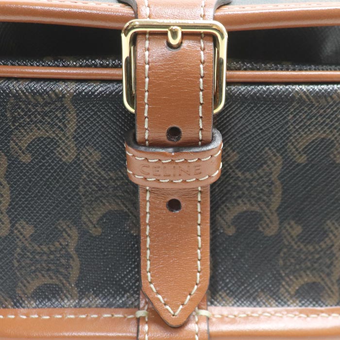 CELINE セリーヌ ミディアム フォルコ ショルダーバッグ ブラウン タン 191502BZJ.04LU レディース【中古】【美品】