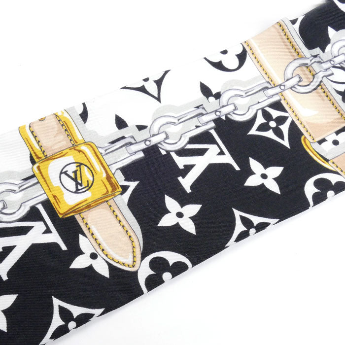 LOUIS VUITTON ルイ・ヴィトン バンドー・モノグラム コンフィデンシャル スカーフ ブラック マルチ M78656 IS4264 レディース【中古】