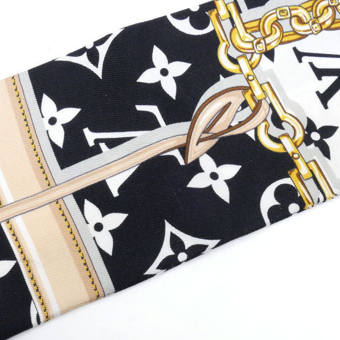 LOUIS VUITTON ルイ・ヴィトン バンドー・モノグラム コンフィデンシャル スカーフ ブラック マルチ M78656 IS4264 レディース【中古】