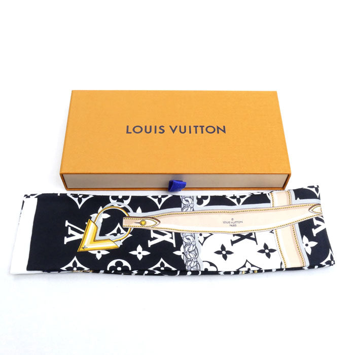 LOUIS VUITTON ルイ・ヴィトン バンドー・モノグラム コンフィデンシャル スカーフ ブラック マルチ M78656 IS4264 レディース【中古】