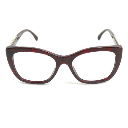 CHANEL シャネル キャッツアイ シェイプ オプティカル サングラス レッド 3460-A C.1665 52ロ17 140 レディース【中古】【美品】