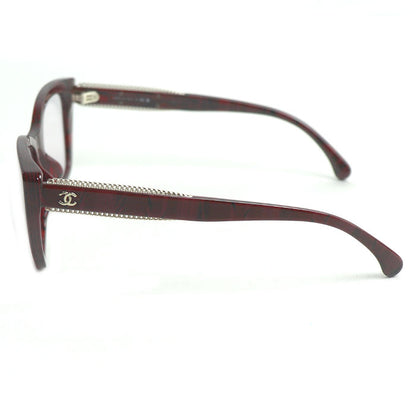 CHANEL シャネル キャッツアイ シェイプ オプティカル サングラス レッド 3460-A C.1665 52ロ17 140 レディース【中古】【美品】