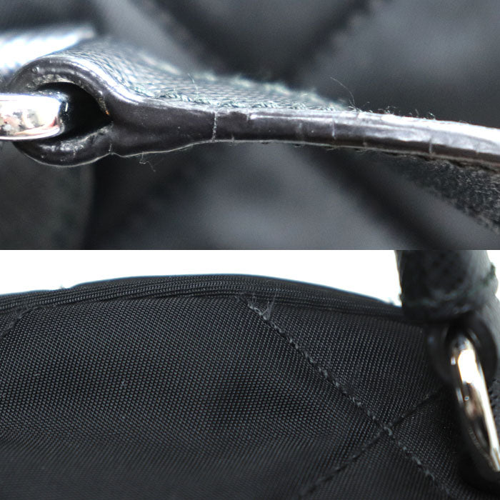 PRADA プラダ キルティング バックパック リュック・デイパック ブラック 1BZ066 2AS3 F0002 ミニリュック レディース【中古】