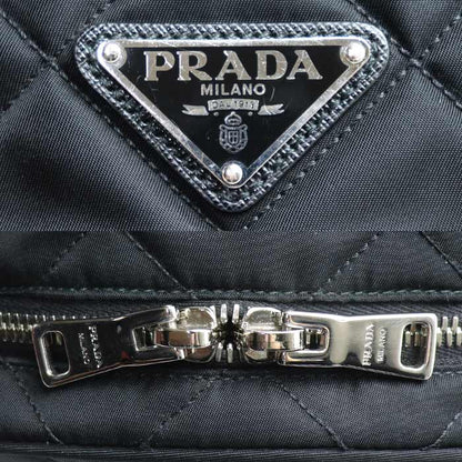 PRADA プラダ キルティング バックパック リュック・デイパック ブラック 1BZ066 2AS3 F0002 ミニリュック レディース【中古】