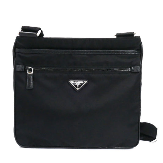 PRADA プラダ サフィアーノ ショルダーバッグ ブラック 2VH251 レディース【中古】【美品】