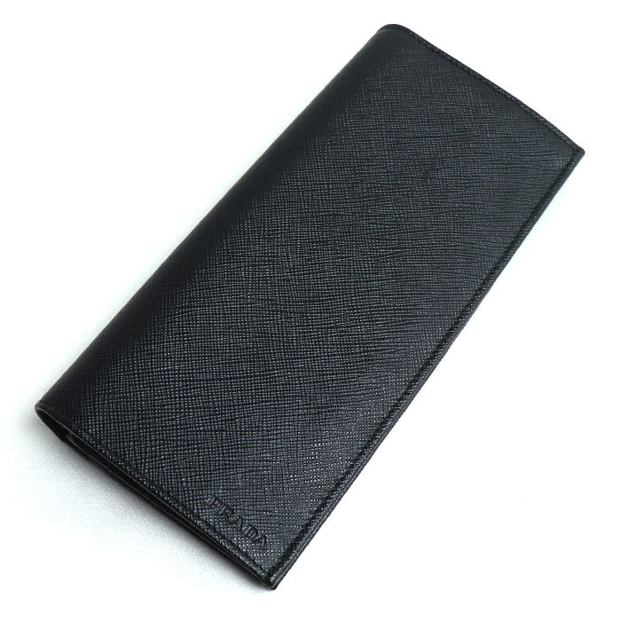 PRADA プラダ サフィアーノ レザー 長財布 ブラック 2MV836 メンズ【中古】