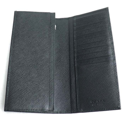 PRADA プラダ サフィアーノ レザー 長財布 ブラック 2MV836 メンズ【中古】