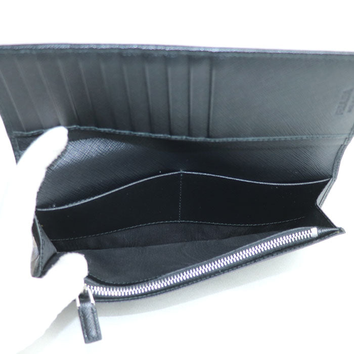 PRADA プラダ サフィアーノ レザー 長財布 ブラック 2MV836 メンズ【中古】