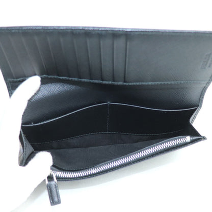 PRADA プラダ サフィアーノ レザー 長財布 ブラック 2MV836 メンズ【中古】