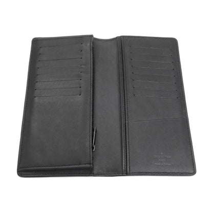 LOUIS VUITTON ルイ・ヴィトン ポルトフォイユ・ブラザ NM 長財布 LV アエログラム ブラック M69980 IC メンズ【中古】
