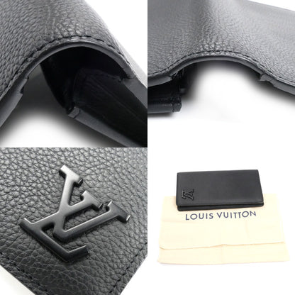 LOUIS VUITTON ルイ・ヴィトン ポルトフォイユ・ブラザ NM 長財布 LV アエログラム ブラック M69980 IC メンズ【中古】