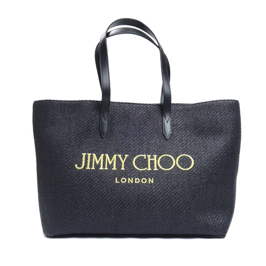 JIMMY CHOO ジミーチュウ ロゴ トート トートバッグ ブラック J000158484001 レディース【中古】【美品】