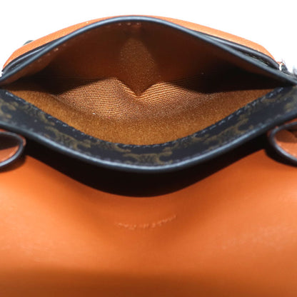 CELINE セリーヌ トリオンフ フラップ付きモバイルポーチ ショルダーバッグ タン 10G332CQD.04LU レディース【中古】