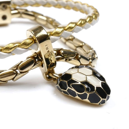 BVLGARI ブルガリ レザー GP セルペンティ フォーエバー  ブレスレット 16.5cm XS レディース【中古】