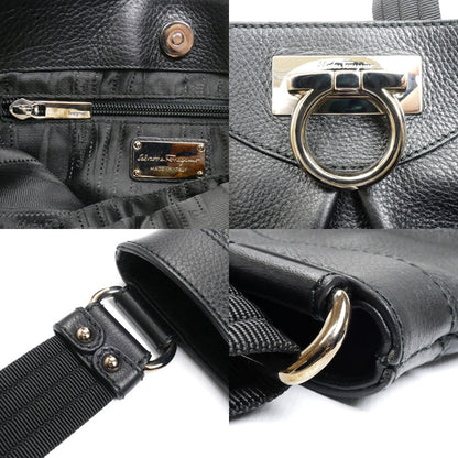 Salvatore Ferragamo サルヴァトーレフェラガモ ガンチーニ ショルダーバッグ ブラック AU-21 B499 レディース【中古】【美品】