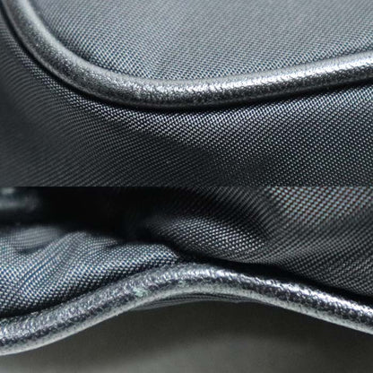 BURBERRY バーバリー ロゴプリント ECONYL バムバッグ ボディバッグ ブラック 8021089 メンズ【中古】【美品】