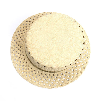 HERMES エルメス エレオノーラ パナマハット ハット ナチュラル 
57 レディース【未使用】【買取品】