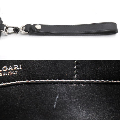 BVLGARI ブルガリ フラグメントコラボ クラッチバッグ ブラック 288581 IC メンズ【中古】