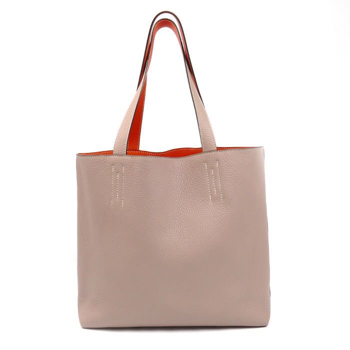 HERMES エルメス ドゥブルセンス28 トートバッグ オレンジポピー グリシーヌ レディース T刻印【中古】