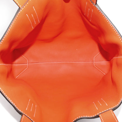 HERMES エルメス ドゥブルセンス28 トートバッグ オレンジポピー グリシーヌ レディース T刻印【中古】
