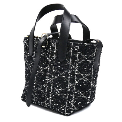 Dior ディオール Dior Toujours バーティカル トートバッグ スモール 2Wayショルダーバッグ ブラック M2835ODFG_M911 ツイード レディース【中古】【美品】