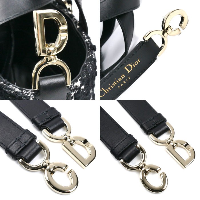 Dior ディオール Dior Toujours バーティカル トートバッグ スモール 2Wayショルダーバッグ ブラック M2835ODFG_M911 ツイード レディース【中古】【美品】