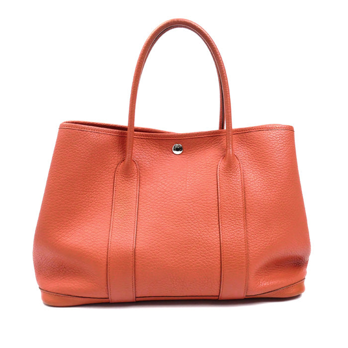 HERMES エルメス ガーデンパーティ 36 ハンドバッグ ルージュピヴォワンヌ 064423CK レディース □P刻印【中古】