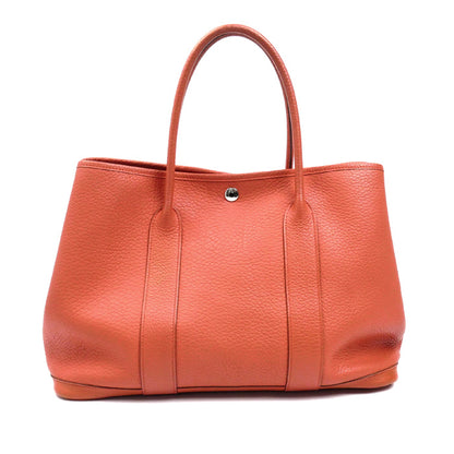 HERMES エルメス ガーデンパーティ 36 ハンドバッグ ルージュピヴォワンヌ 064423CK レディース □P刻印【中古】