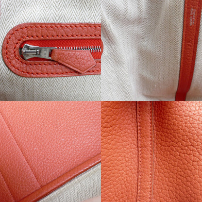 HERMES エルメス ガーデンパーティ 36 ハンドバッグ ルージュピヴォワンヌ 064423CK レディース □P刻印【中古】