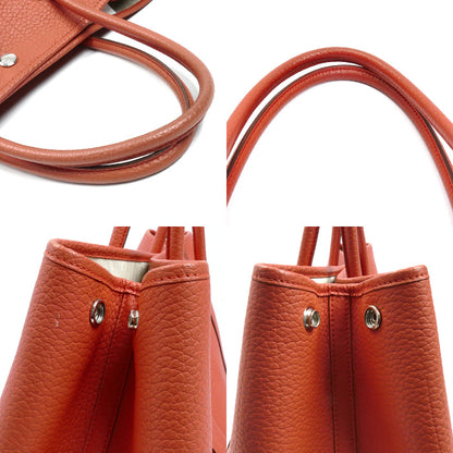 HERMES エルメス ガーデンパーティ 36 ハンドバッグ ルージュピヴォワンヌ 064423CK レディース □P刻印【中古】