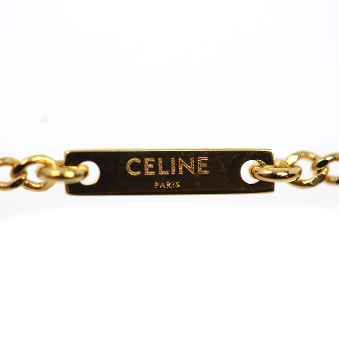 CELINE セリーヌ 真鍮 セパラブル ショートチェーン ネックレス 46T476BRA.350R 2.4g 45/47/49cm レディース【中古】
