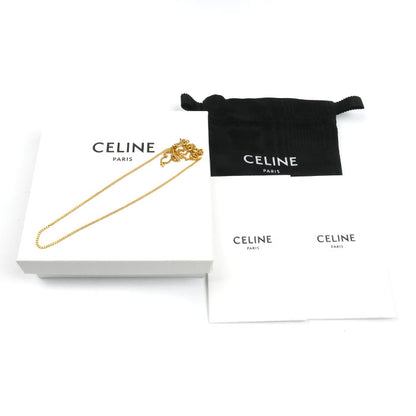 CELINE セリーヌ 真鍮 セパラブル ショートチェーン ネックレス 46T476BRA.350R 2.4g 45/47/49cm レディース【中古】
