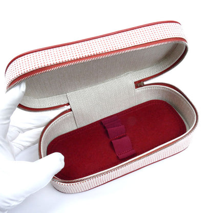 HERMES エルメス エスカル ポーチ ヴァーミリオン H103606M 01 レディース【中古】【美品】