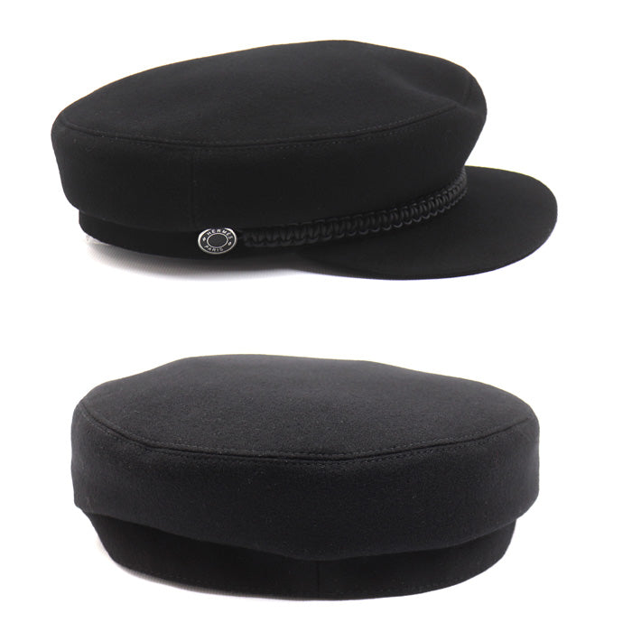 HERMES エルメス ドーヴィル キャスケット ブラック 
57 レディース【中古】