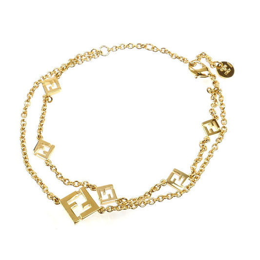 FENDI フェンディ ブロンズ フォーエバー フェンディ ブレスレット 8AL013B08F0CFK 4.7g 15/16.5/18/19.5cm レディース【中古】【美品】
