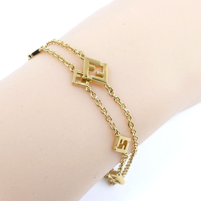 FENDI フェンディ ブロンズ フォーエバー フェンディ ブレスレット 8AL013B08F0CFK 4.7g 15/16.5/18/19.5cm レディース【中古】【美品】