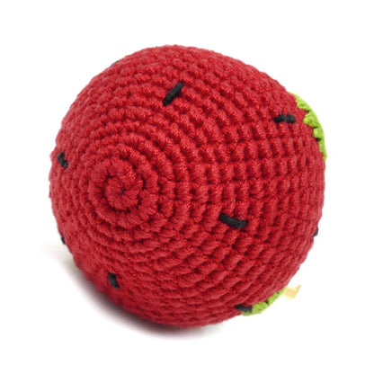 LOUIS VUITTON ルイ・ヴィトン バッグチャーム･ベリーリシャス クロシェ キーホルダー レッド ブラウン グリーン M02583 NX1215 レディース【中古】【美品】