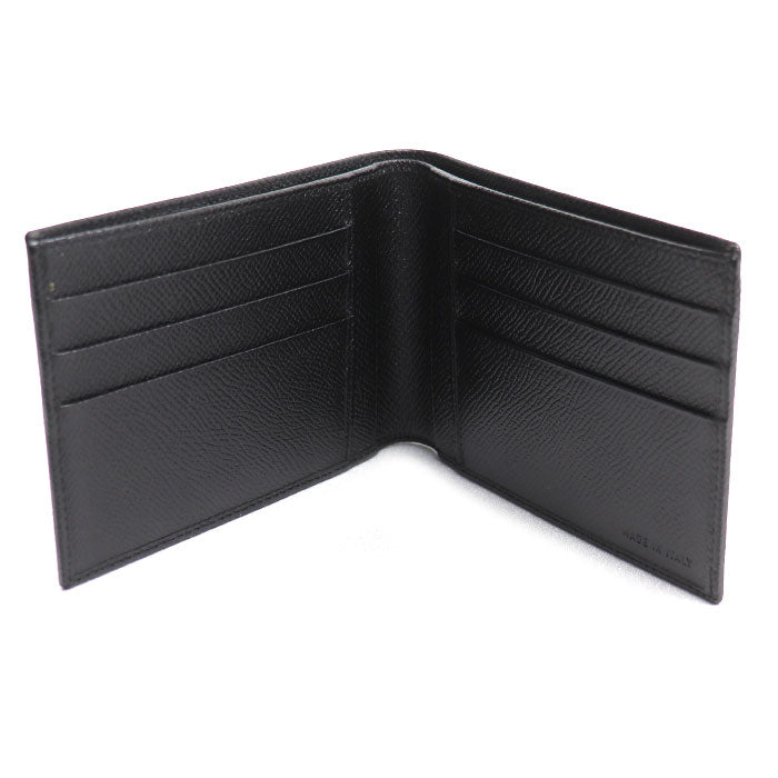 BVLGARI ブルガリ HIPSTER LARGE 2 FOLDS 二つ折り財布 ブラック 20495 メンズ【中古】【美品】